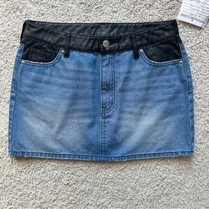 PACSUN LOW RISE DENIM MINI SKIRT